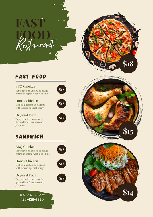Restaurant Menu designing